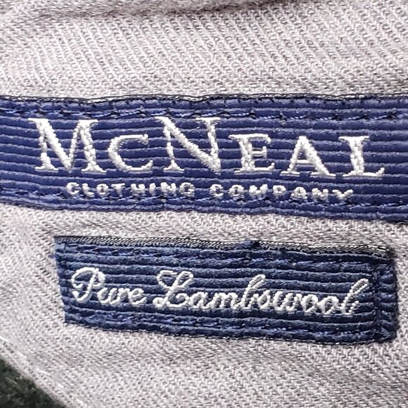 McNeal Pure Lambswool Sweater Men's Tanguy Crew Neck Hunter Green Preppy Fall XL - Picture 5 of 7